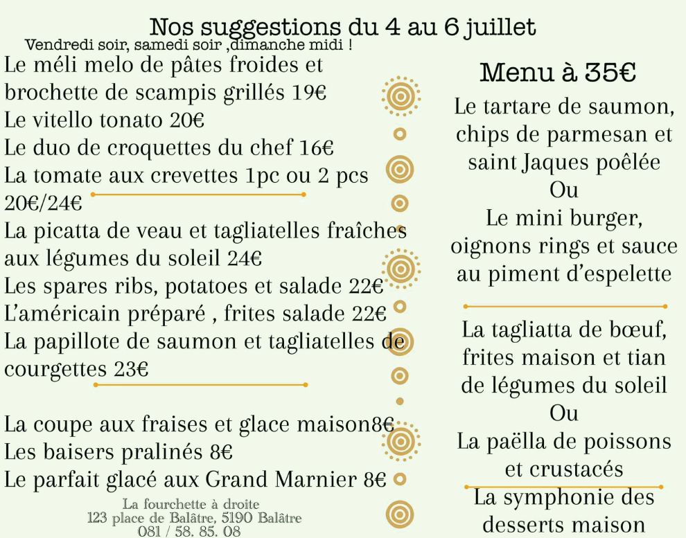 La Fourchette à Droite