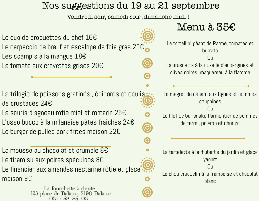 La Fourchette à Droite