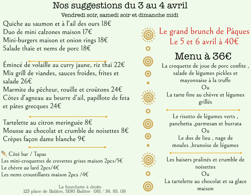 La Fourchette à Droite