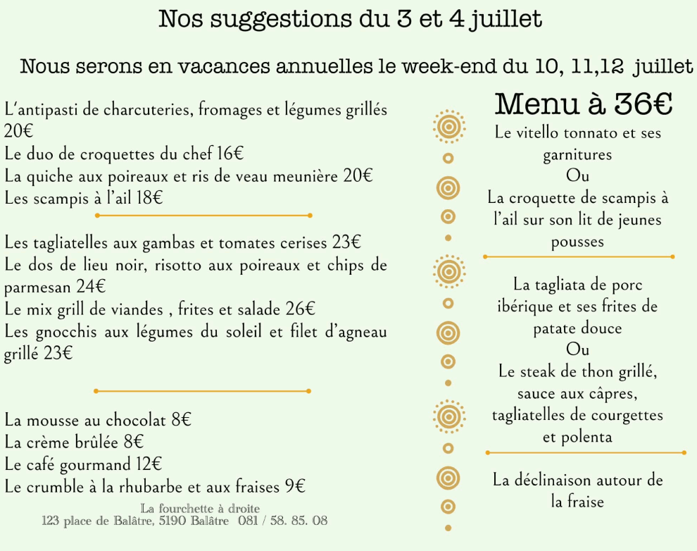 La Fourchette à Droite