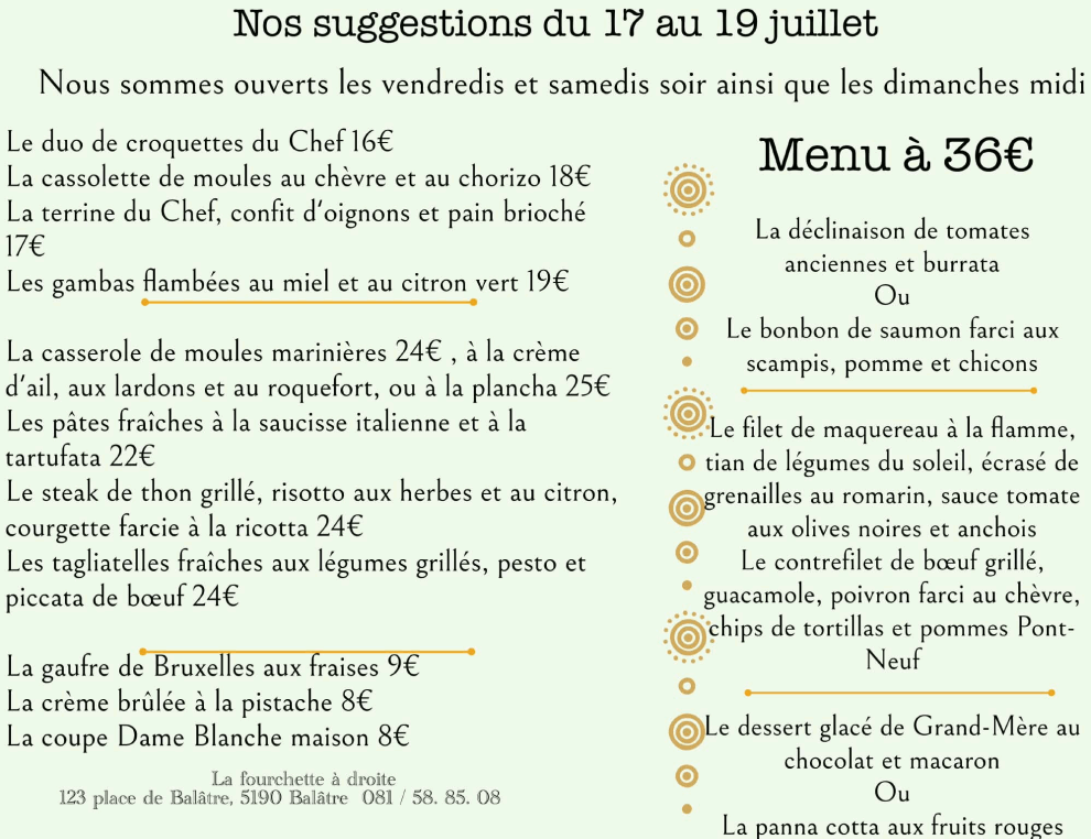 La Fourchette à Droite