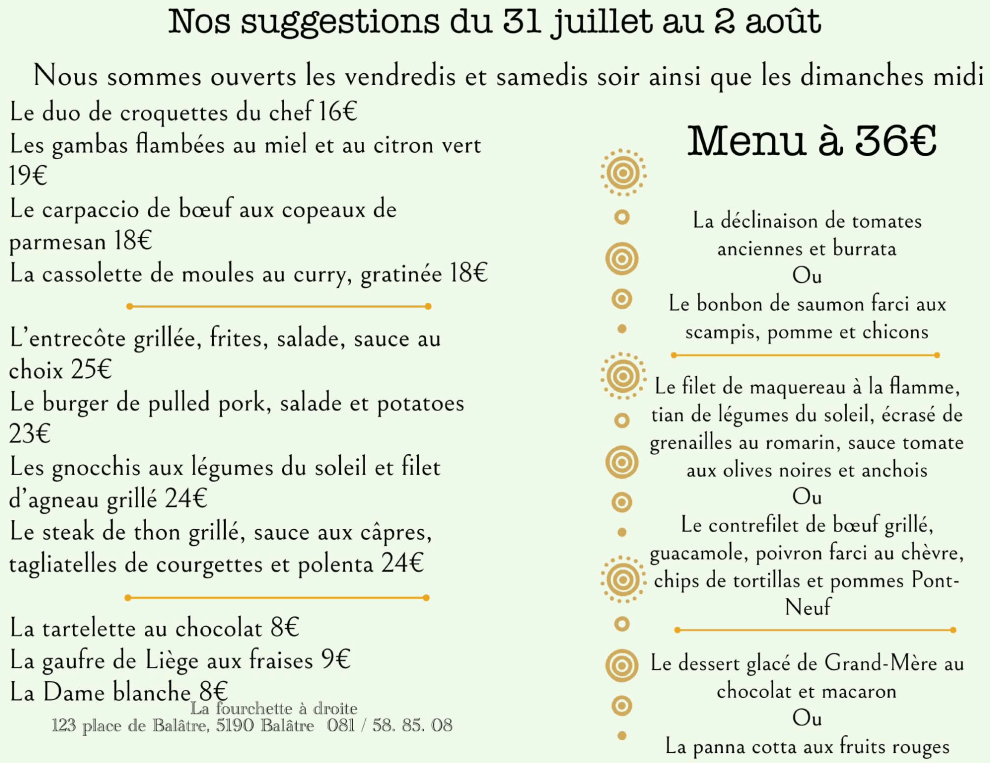 La Fourchette à Droite