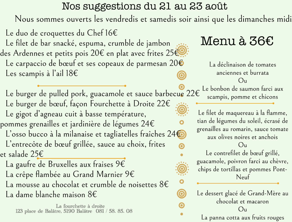 La Fourchette à Droite