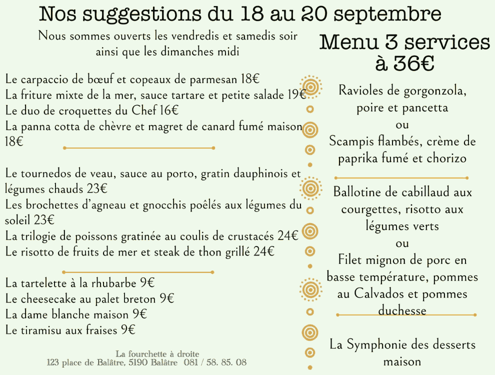 La Fourchette à Droite