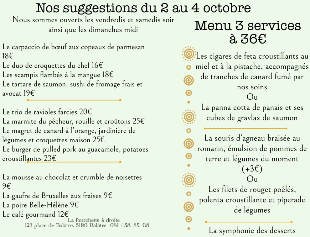 La Fourchette à Droite