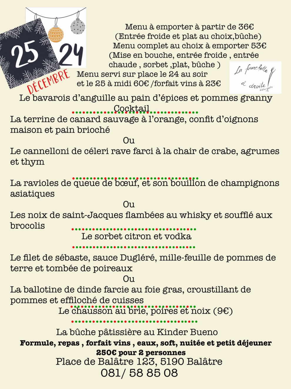 La Fourchette à Droite
