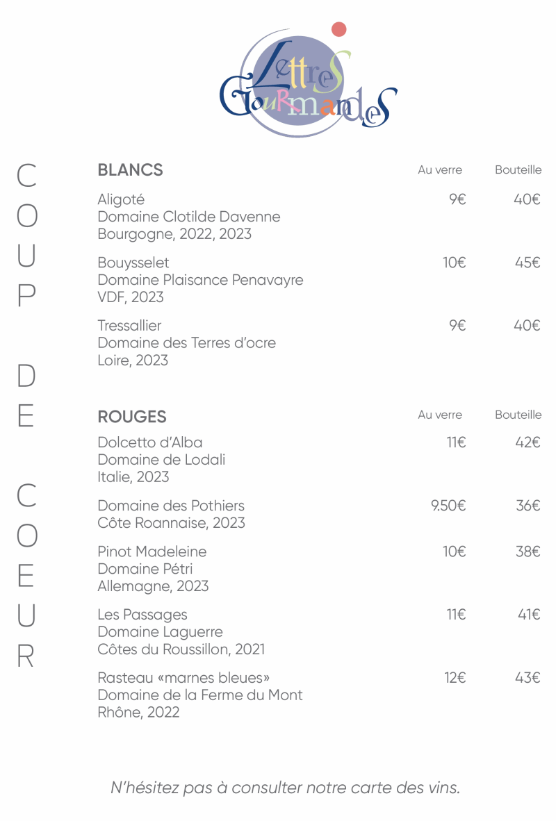 Lettres Gourmandes
