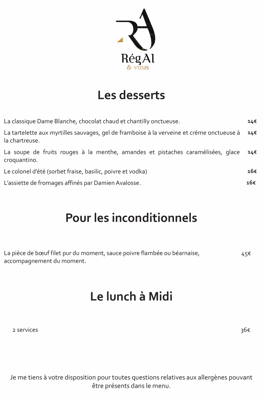 Régal & vous