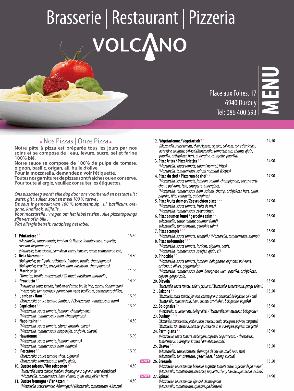 Volcano Pizzeria à Durbuy
