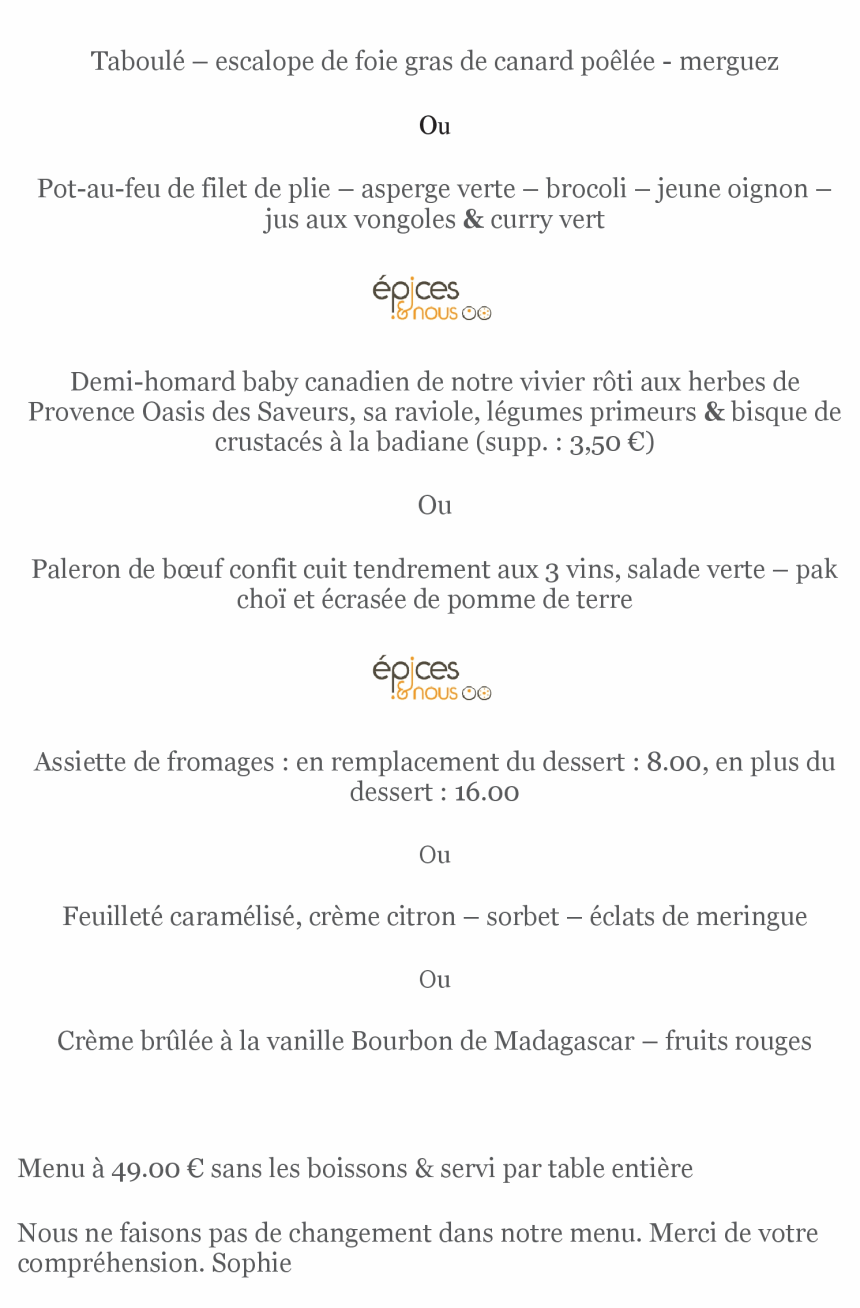 Epices et nous