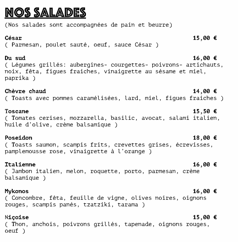 La table de l'épicerie