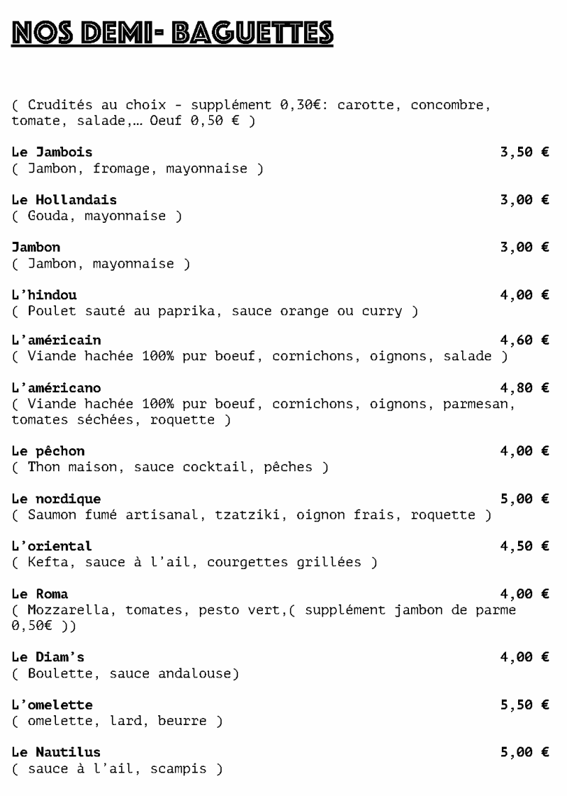 La table de l'épicerie