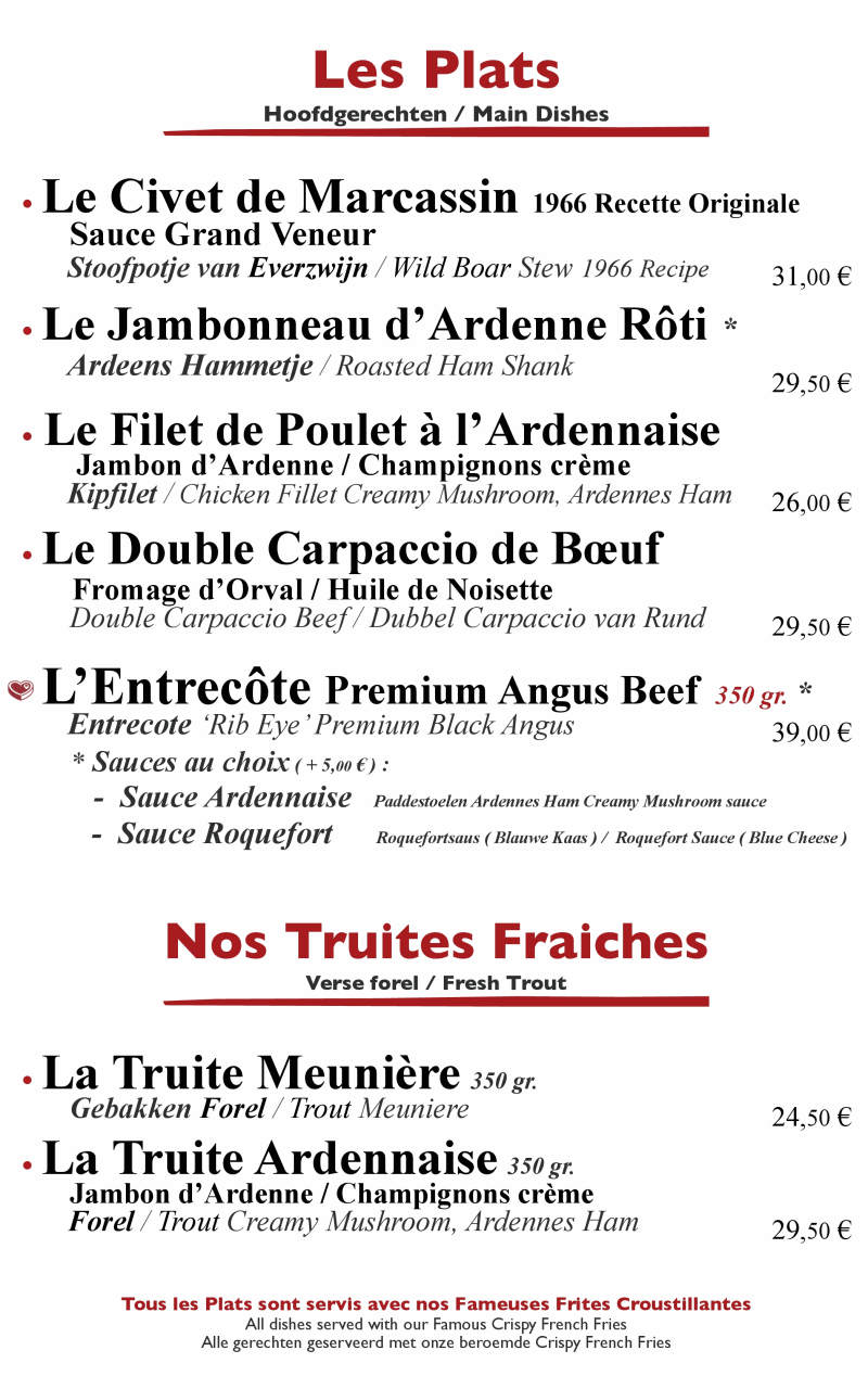 Chez Henri - Restaurant Ardennais
