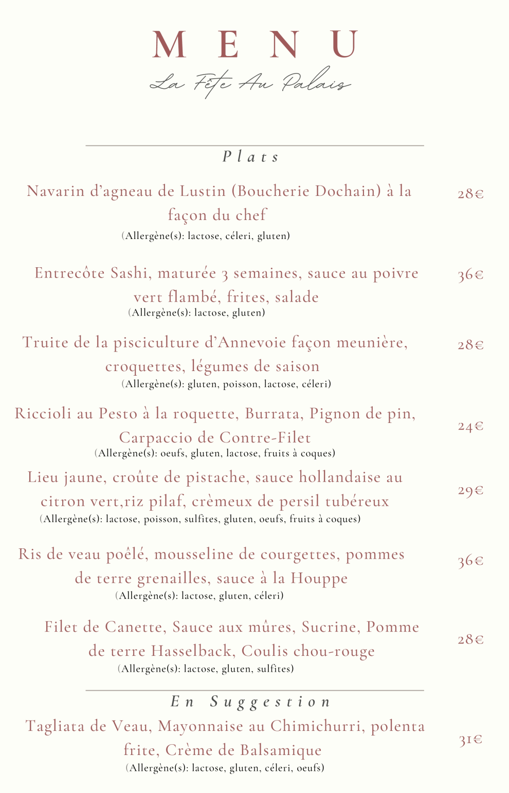 La Fête au Palais