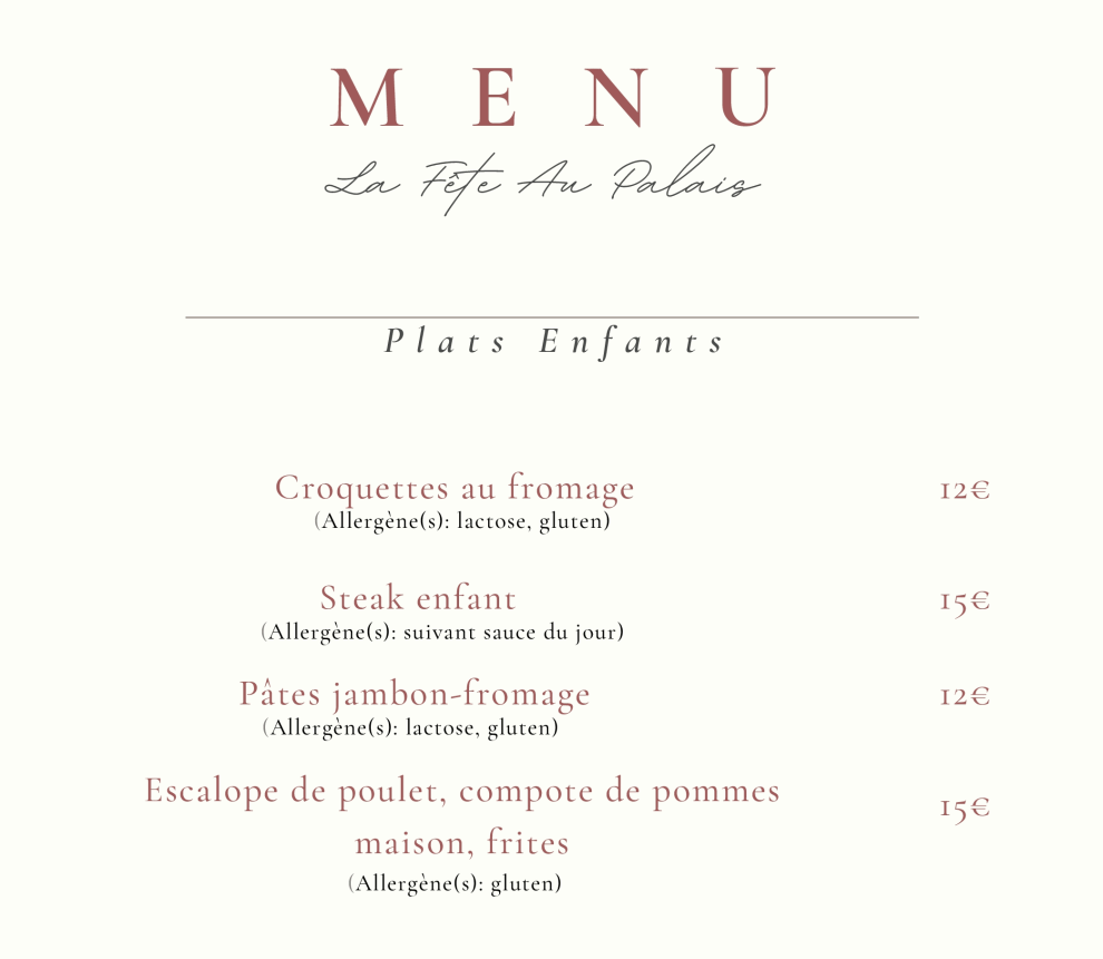 La Fête au Palais