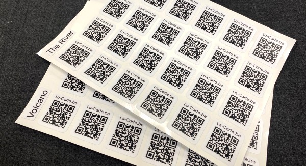 autocollants QR code La-Carte.be